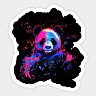 Panda Abstract Colorful Design Sticker
